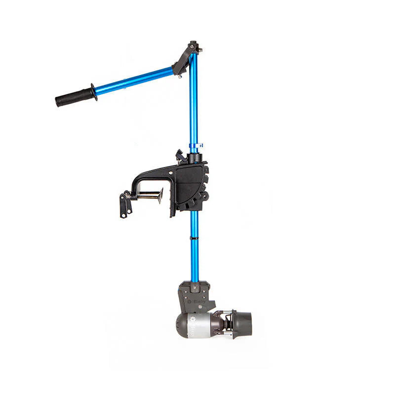 Avec l'adaptateur Bixpy, vous pouvez attacher votre moteur Bixpy à pratiquement n'importe quelle embarcation avec une surface de montage verticale plate en quelques secondes.

Cela comprend la plupart des canots pneumatiques, certains kayaks, des pontons personnels et une variété d'autres embarcations.

Le tuyau en aluminium s'ajustera pour s'adapter à pratiquement n'importe quelle profondeur, répondant à vos besoins.